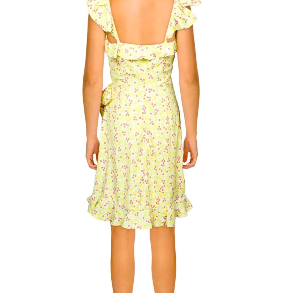 NWTS WOMENS FLORAL FLUTTER SLEEVE SUNDRESS.